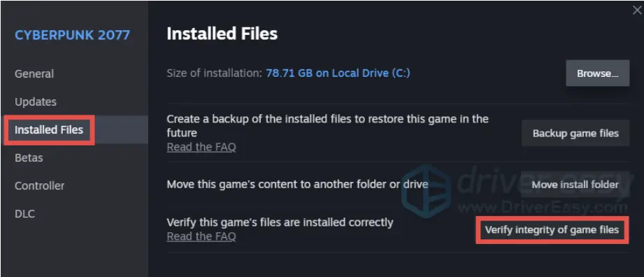 Screenshot for Step 4: Step 4: VERIFY INTEGRITY OF INSTALLED GAME SOURCE FILES
